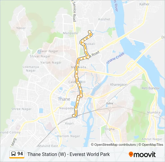 94 Bus Line Map