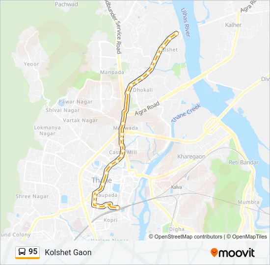 95 Bus Line Map