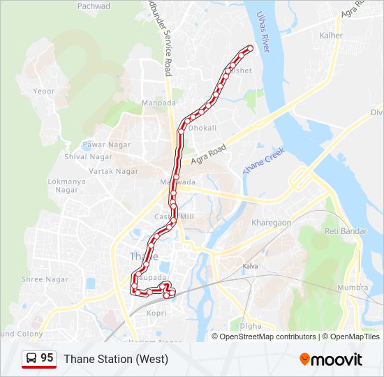 95 bus Line Map