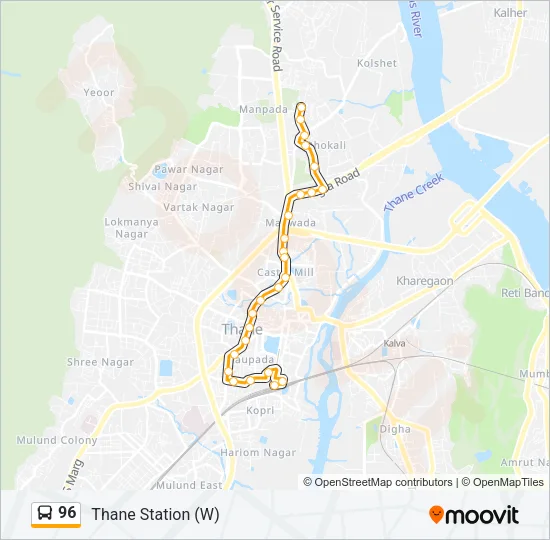 96 Bus Line Map