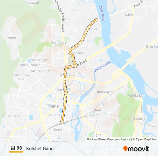 98 Bus Line Map