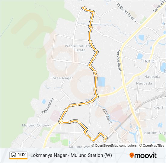 102 Bus Line Map