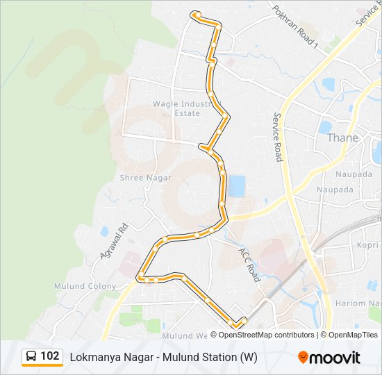 102 Bus Line Map