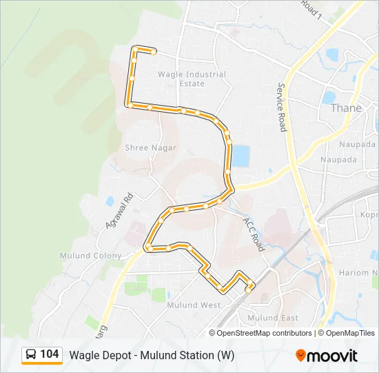 104 Bus Line Map