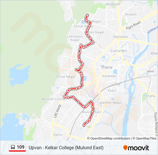 109 Bus Line Map