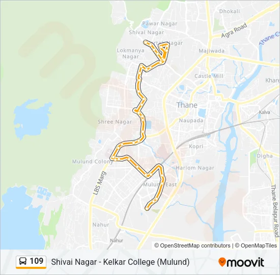 109 Bus Line Map