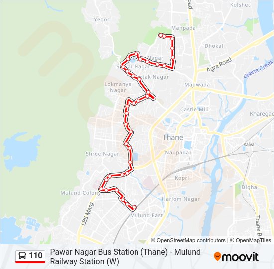 110 Bus Line Map