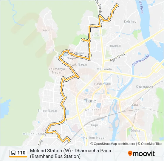 110 Bus Line Map