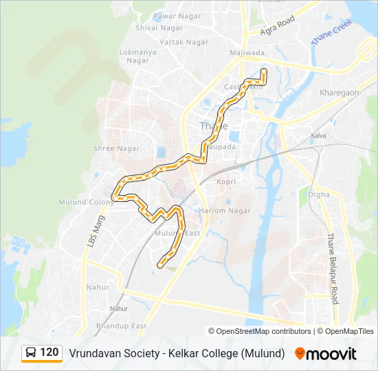 120 Bus Line Map