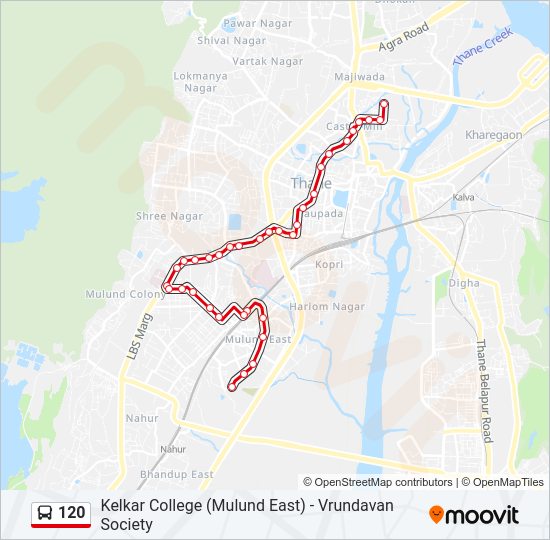 120 bus Line Map