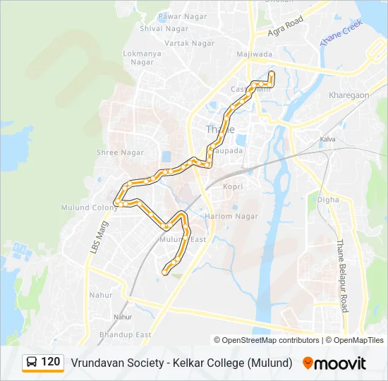 120 Bus Line Map