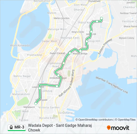 MR-3 Light Rail Line Map
