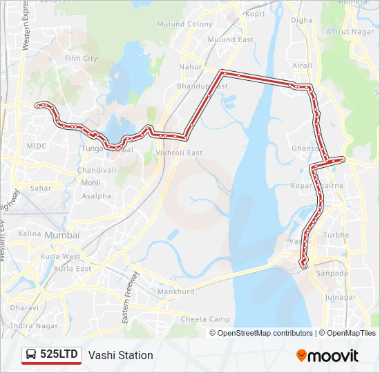 525LTD Bus Line Map
