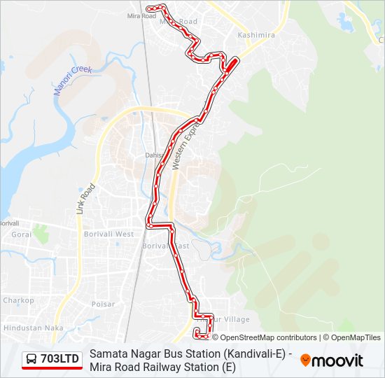 703LTD bus Line Map