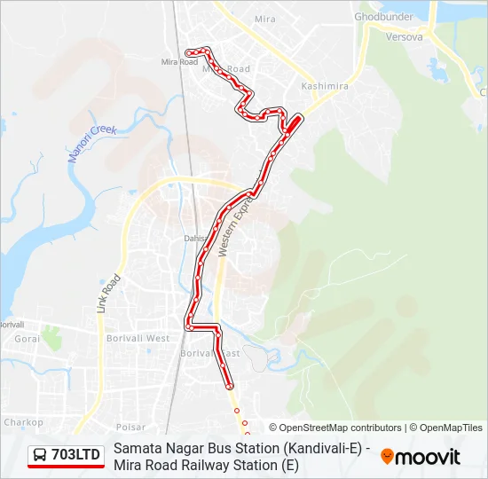703LTD Bus Line Map