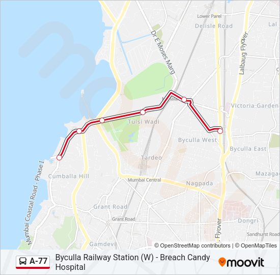 A-77 bus Line Map