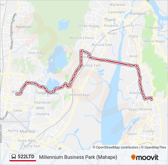 522LTD bus Line Map