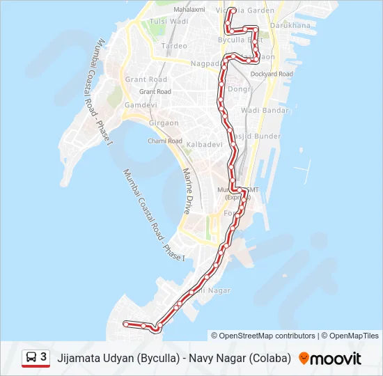 3 Bus Line Map