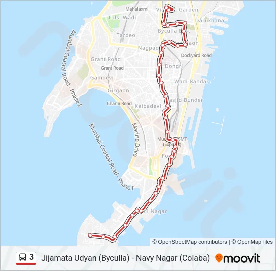 3 Bus Line Map