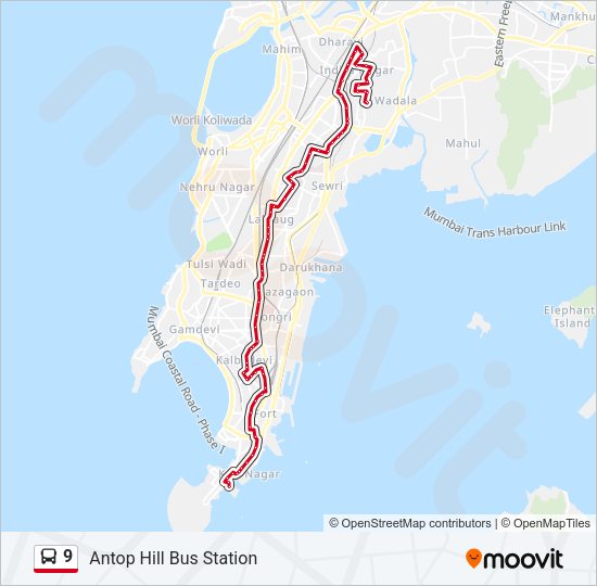 9 Bus Line Map