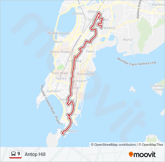 9 Bus Line Map