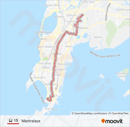 15 Bus Line Map