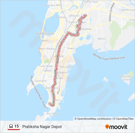 15 Bus Line Map