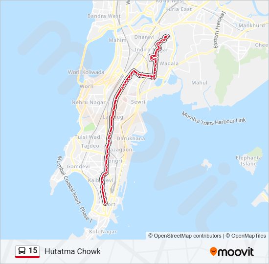 15 Bus Line Map