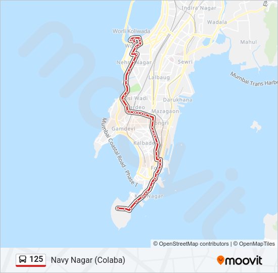 125 Bus Line Map