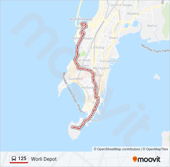 125 Bus Line Map