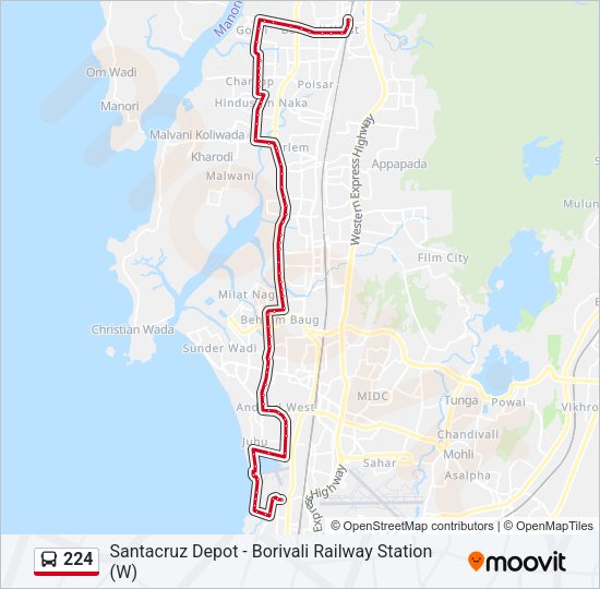 224 Bus Line Map