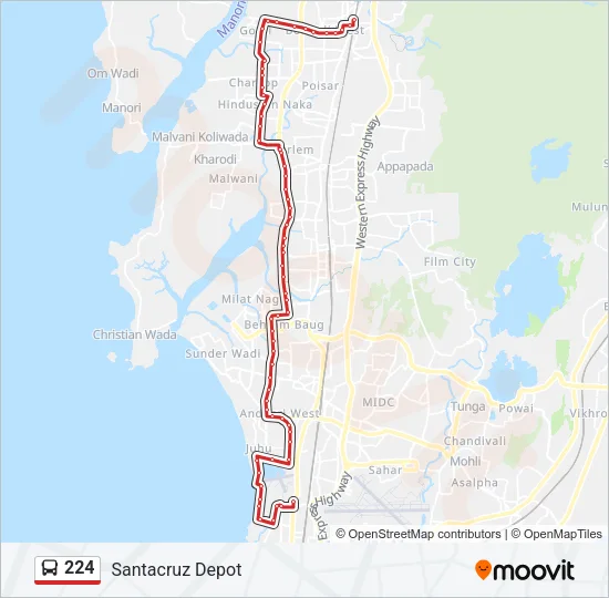 224 Bus Line Map
