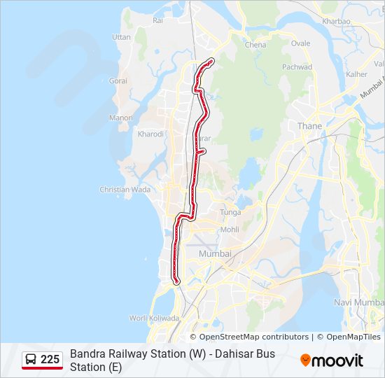 225 Bus Line Map