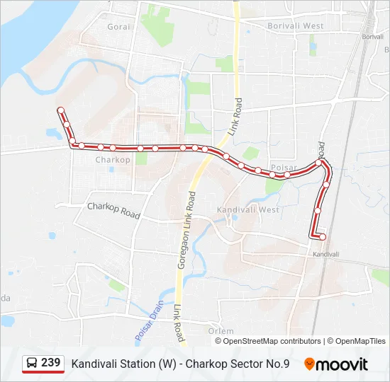 239 Bus Line Map