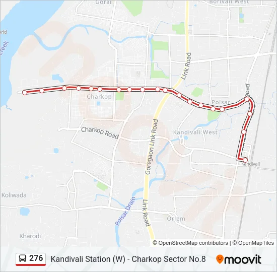 276 Bus Line Map