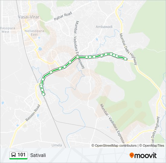 101 Bus Line Map