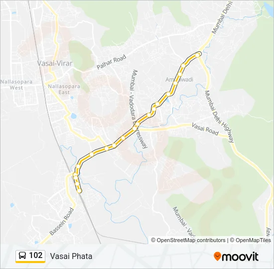 102 Bus Line Map