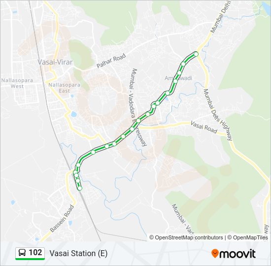 102 Bus Line Map