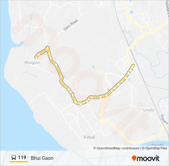 119 Bus Line Map