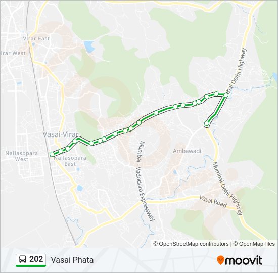 202 bus Line Map