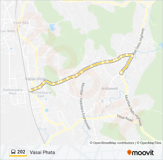 202 Bus Line Map