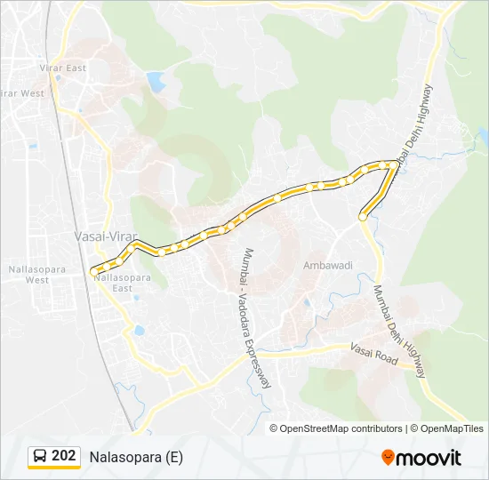 202 Bus Line Map
