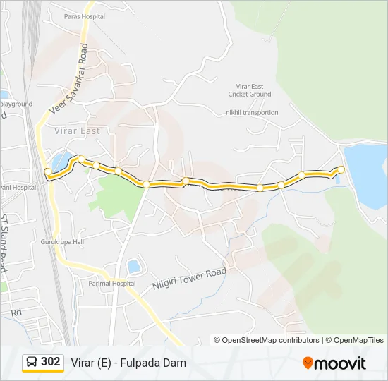302 Bus Line Map