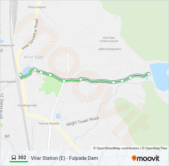 302 Bus Line Map