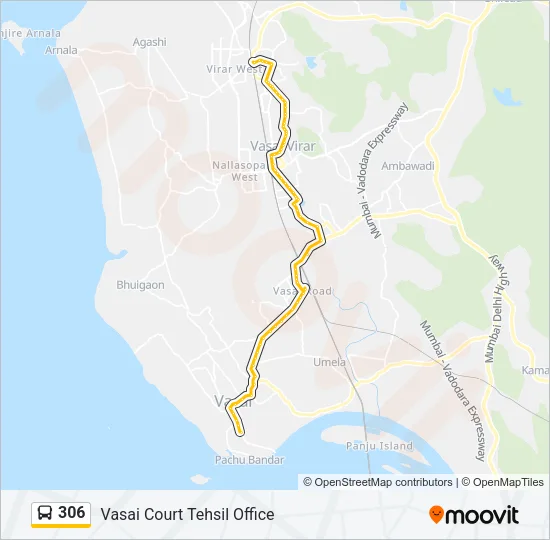 306 Bus Line Map
