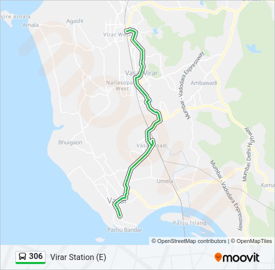 306 bus Line Map