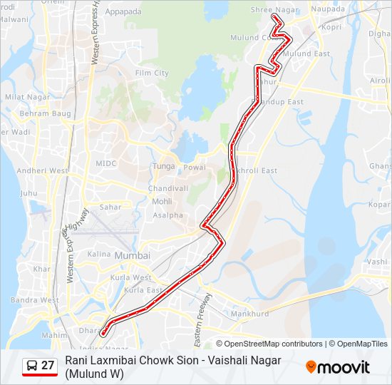 27 Bus Line Map