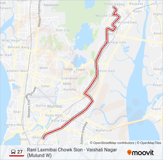 27 bus Line Map