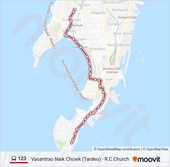 123 Bus Line Map