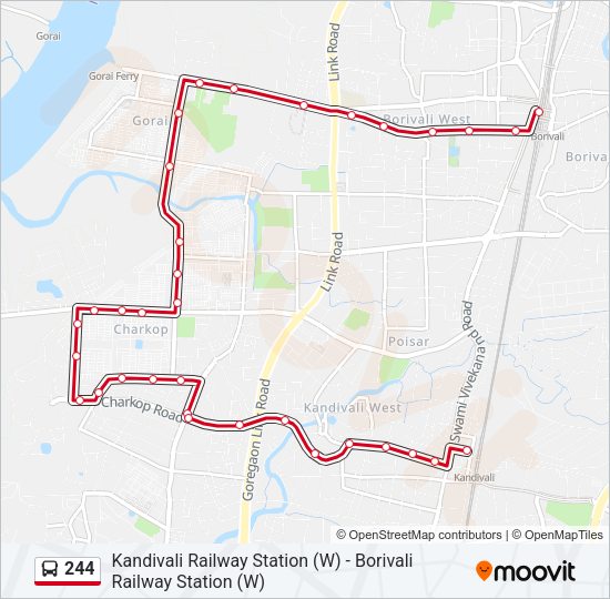 244 Bus Line Map